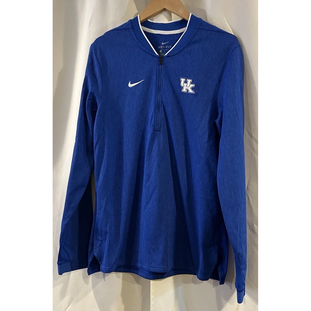 Kentucky‎ Wildcats UK Nike Dri-Fit Gray 1/4 Zip Long Sleeve S Pullover NCAA